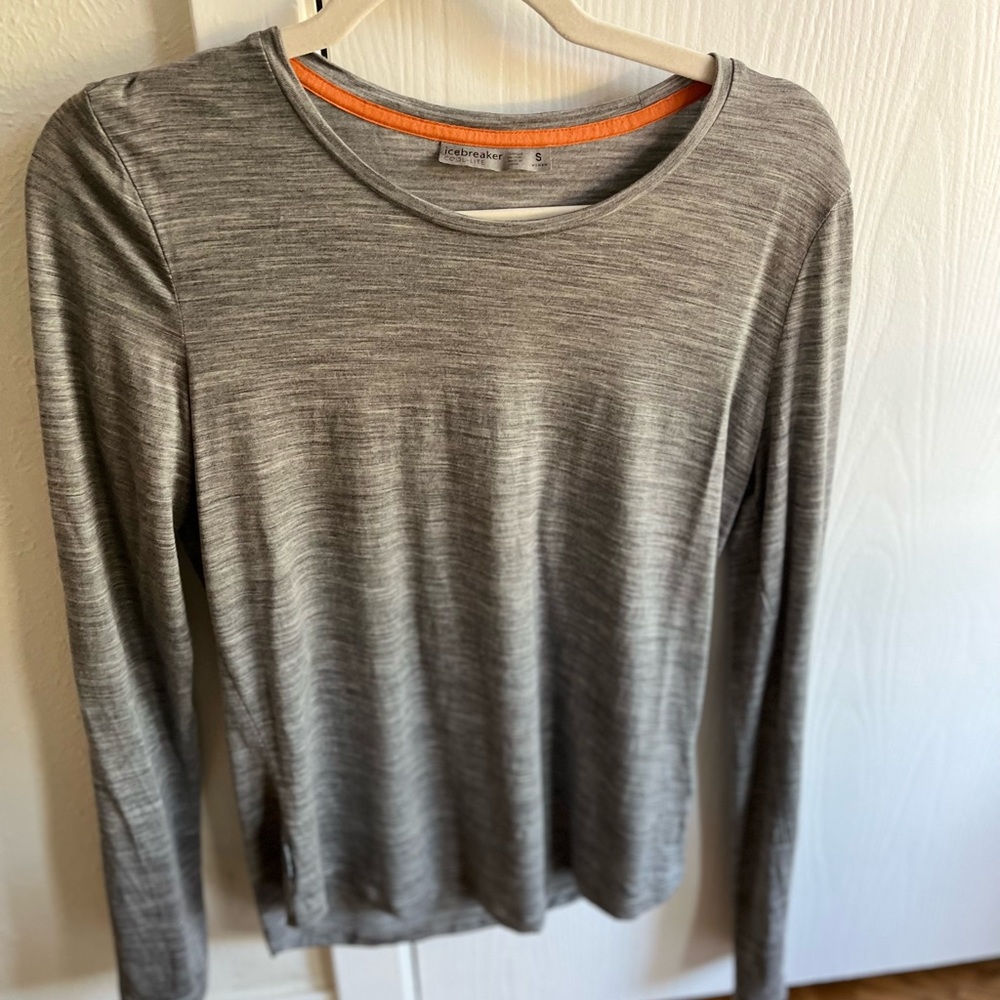 Women’s Outdoor Long Sleeve Tee, Gray S - Icebreaker